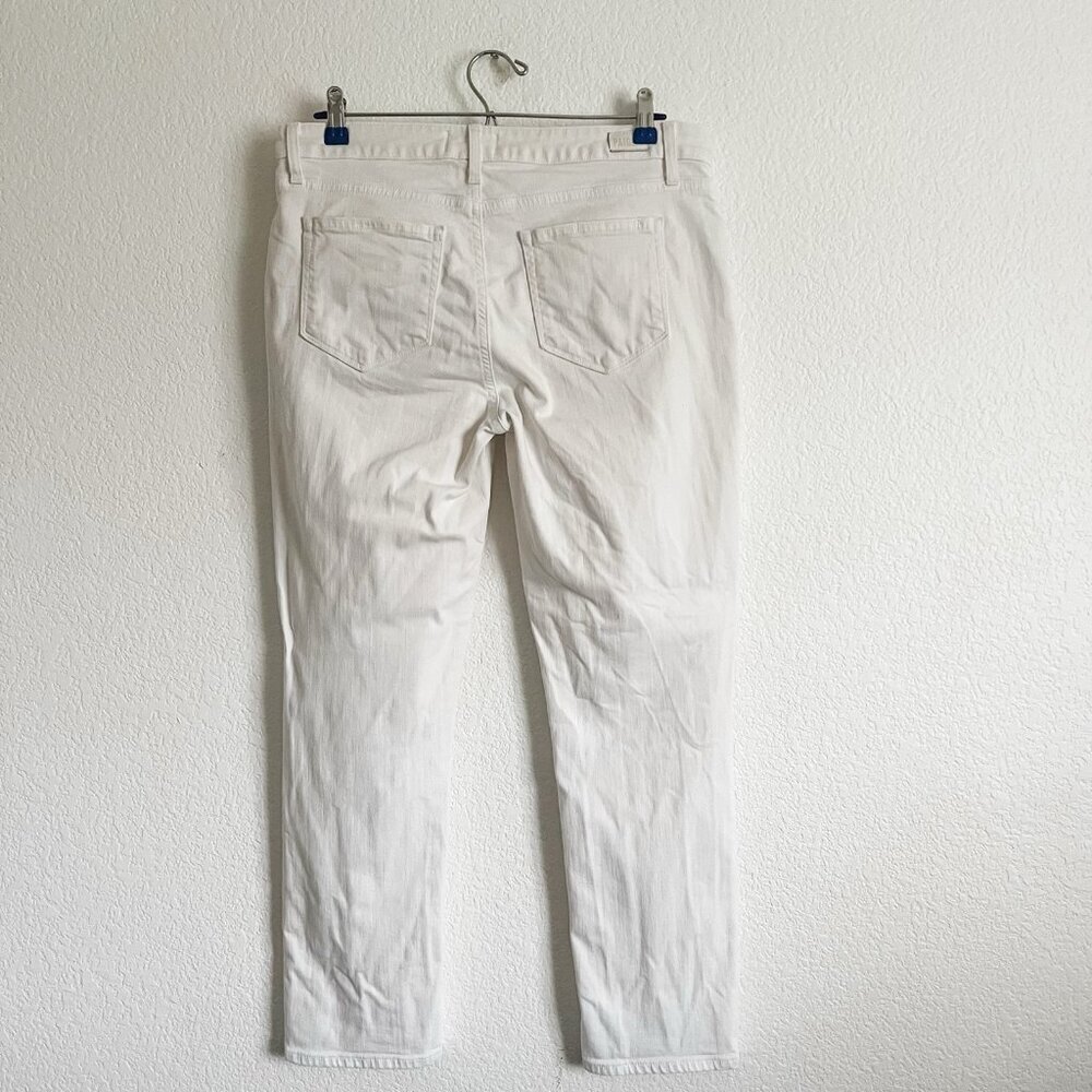 Paige 29” Waist Brigitte White Straight Leg Jeans 27” Inseam - Picture 2 of 8